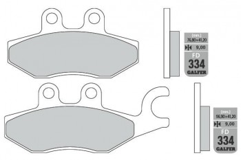 Pastillas de freno Galfer 334 negras