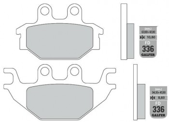 Pastillas de freno Galfer 336 negras