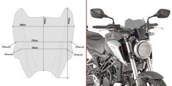 Cupula Honda CB125R 2021-  Givi ahumada