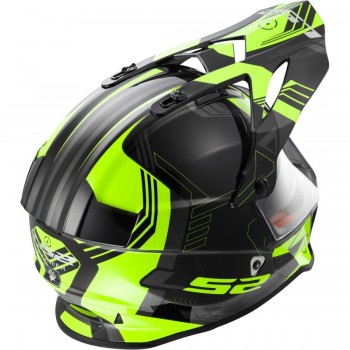 Casco LS2 MX436 Pioneer Trigger Nefro-Amarillo fluor Talla XS