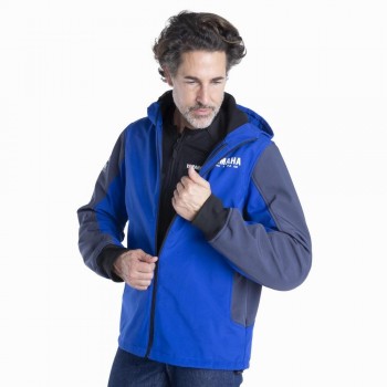 Chaqueta softshell Yamaha Paddock Blue Rwan con protecciones hombre