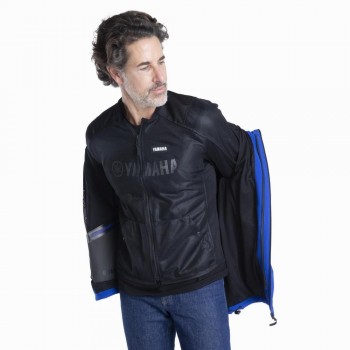 Chaqueta softshell Yamaha Paddock Blue Rwan con protecciones hombre