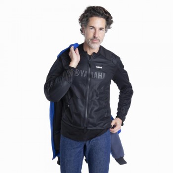 Chaqueta softshell Yamaha Paddock Blue Rwan con protecciones hombre