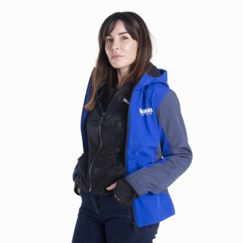 Chaqueta softshell Yamaha Paddock Blue Czech con protecciones lady