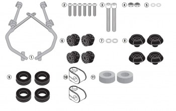 Herrajes parabrisas SYM Symphony ST 50/125/200 2015-2020 Givi