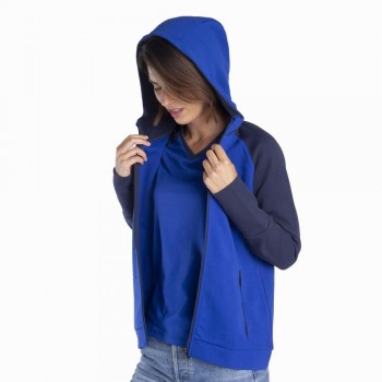 Sudadera con capucha y cremallera Yamaha Paddock Blue Kasua lady