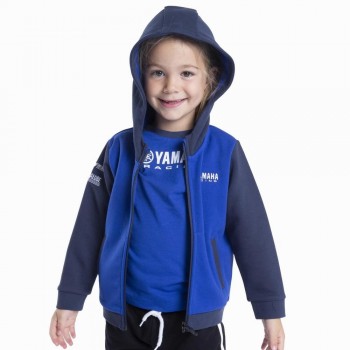 Sudadera con capucha y cremallera Yamaha Paddock Blue infantil