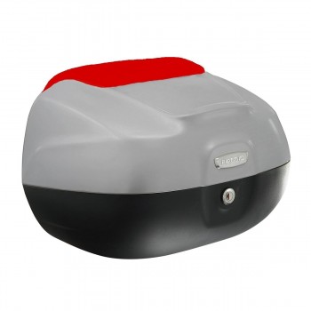 Baul 37L Piaggio Beverly, Medley, MP3 Gris Cometa 760/B respaldo rojo