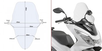 Parabrisas Honda PCX 125 2014-2017 Givi transparente