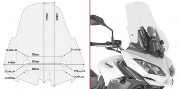 Cupula Kawasaki Versys 650 2017-2021 Givi transparente