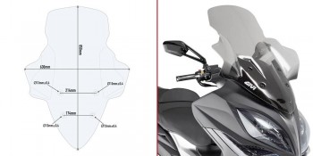 Parabrisas Kymco Xciting 400/S 2013-2024 Givi transparente alto