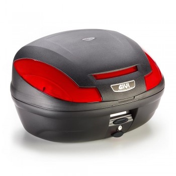 Baul 47L Givi E470 negro reflex rojo