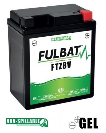 Bateria FTZ8V (YTZ8V - GTZ8V) gel Fulbat