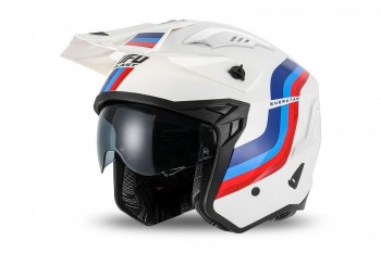 Casco Jet UFO Sheratan Graphics blanco talla L