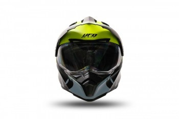 Casco Ufo Aries Negro-Amarillo fluor