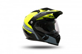 Casco Ufo Aries Negro-Amarillo fluor