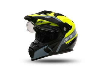 Casco Ufo Aries Negro-Amarillo fluor