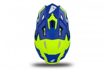 Casco Ufo Echus Azul mate-Amarillo fluor