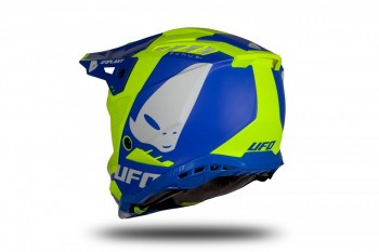 Casco Ufo Echus Azul mate-Amarillo fluor