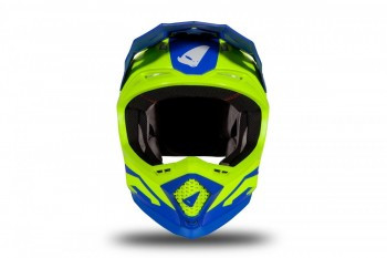 Casco Ufo Echus Azul mate-Amarillo fluor