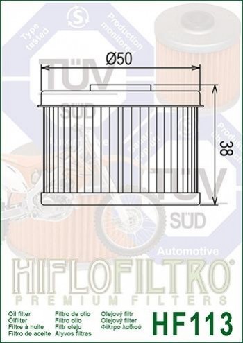 Filtro aceite Honda CBF125, Shadow 125, Varadero 125, CBF250, CRF250F, TRX Fourtrax