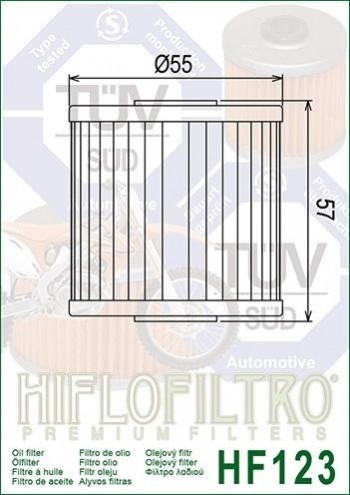 Filtro de Aceite HifloFiltro HF123