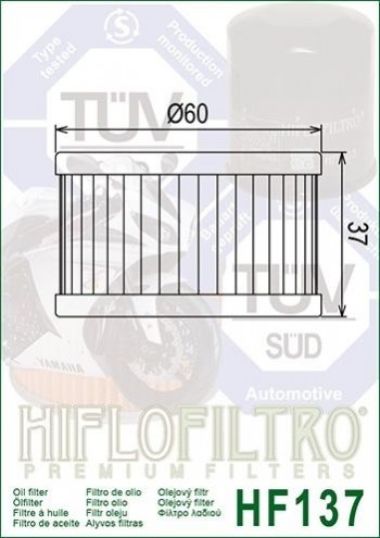 Filtro de Aceite HifloFiltro HF137