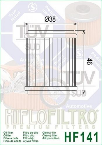 Filtro aceite Beta, Fantic, Gas Gas, HM, Rieju, TM Racing, Yamaha  HifloFiltro