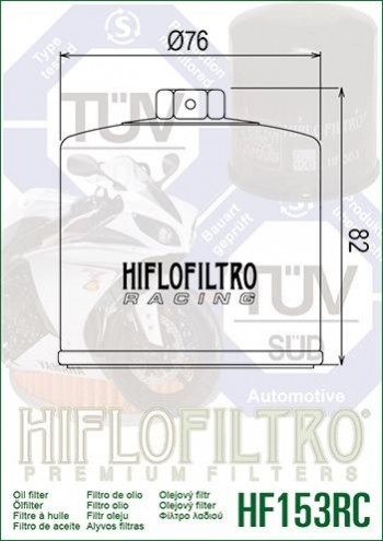 Filtro aceite Ducati  Hiflofiltro Racing HF153RC