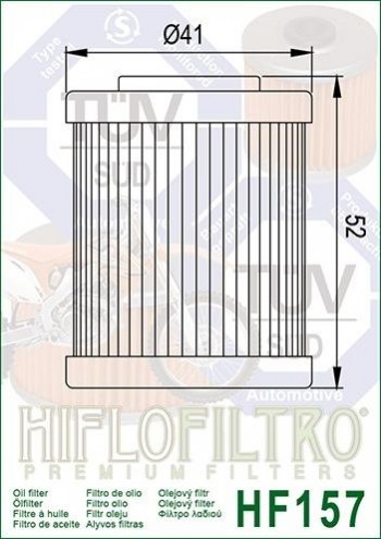 Filtro aceite Beta, KTM, Polaris  Hiflofiltro