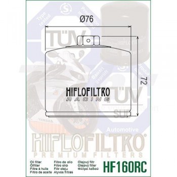 Filtro aceite BMW F650/750/800/900, R1200/1250, Husqvarna Nuda  Hiflofiltro racing