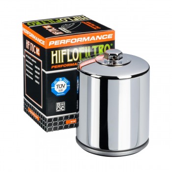 Filtro aceite Harley Davidson  Hiflofiltro cromado racing