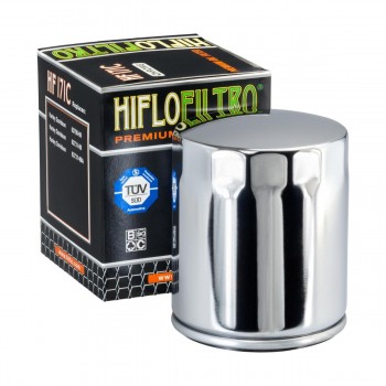 Filtro aceite Buell, Harley Davidson  Hiflofiltro cromado