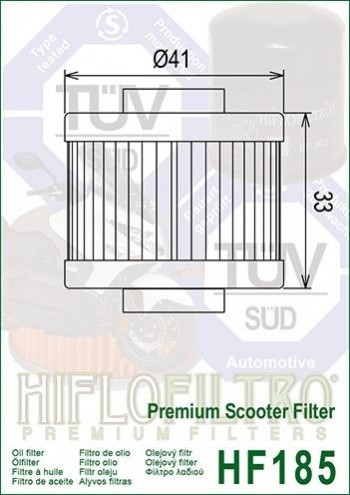 Filtro aceite Aprilia, BMW. Peugeot scooters  Hiflofiltro