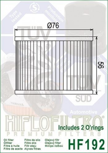 Filtro aceite Triumph  HifloFiltro HF192