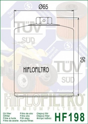 Filtro aceite Indian, Polaris, Victory  HifloFiltro HF198