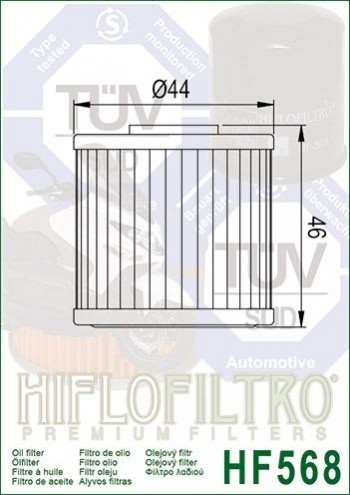 Filtro aceite Kymco Xciting 400 Hiflofiltro