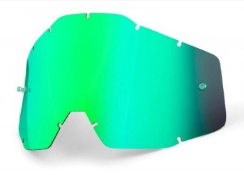 Cristal gafas 100% Espejo verde antifog