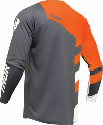 Camiseta Thor Sector Checker gris-naranja talla XL