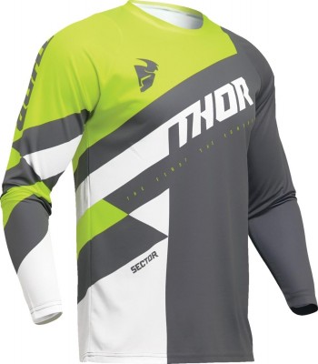 Camiseta Thor Sector Checker gris-verde talla L