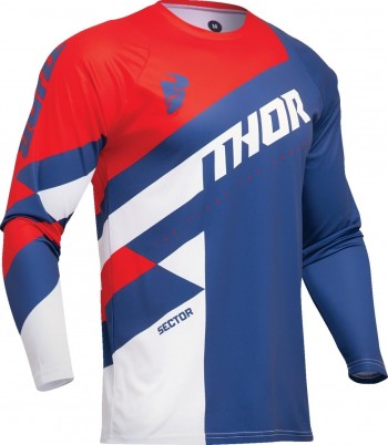 Camiseta Thor Sector Checker azul-roja talla M