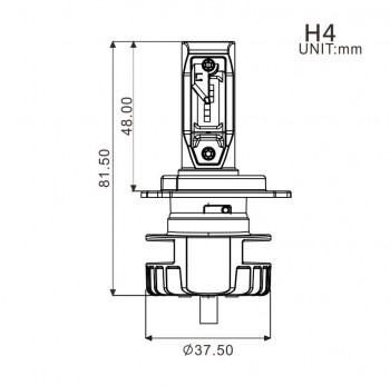 Lampara H4 led + balastro 30w - 2200/2600 Lumens