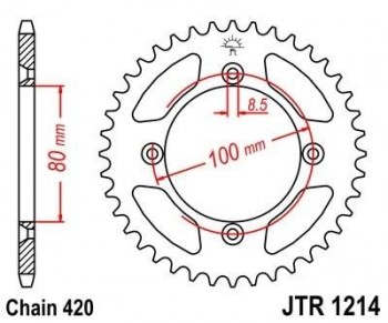 Corona JT 1214 de acero con 36 dientes