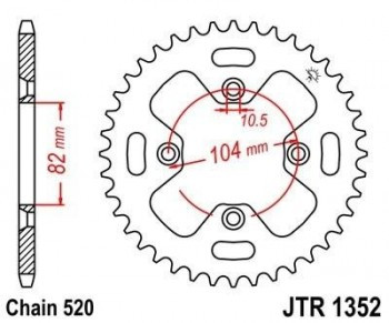 Corona JT 1352 de acero con 40 dientes