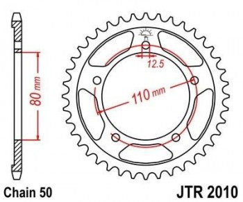 Corona JT 2010 de acero con 42 dientes