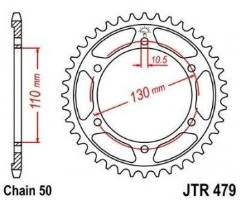 Corona JT 479 de acero con 38 dientes