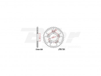 Corona JT 701 de acero con 38 dientes