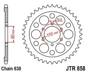 Corona JT 858 de acero con 35 dientes