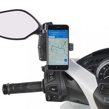 Soporte movil al manillar con pinza Givi tamaño mediano