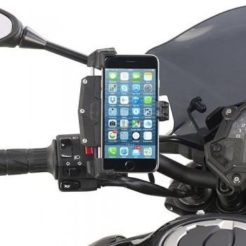 Soporte movil al manillar con pinza Givi tamaño mediano